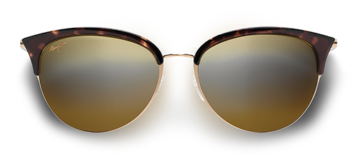 Tortoise cat eye sunglasses with bronze lenses